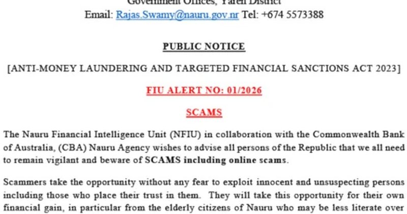 Nauru Issues Fraud Warning for BG Wealth Sharing and DSJEX